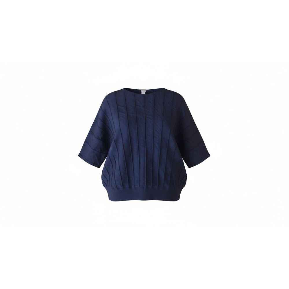 NWT Chico's Blue Dolman Sleeve Sweater Minimalist capsule timeless RTL $99 SZ 2